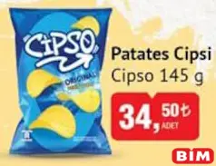 CİPSO PATATES CİPSİ 145 G CİPSO PATATES CİPSİ 145 G
